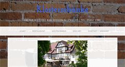 Desktop Screenshot of klosterschaenke-bsa.de