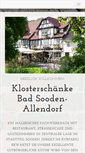 Mobile Screenshot of klosterschaenke-bsa.de